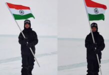 स्वतंत्रता दिवस पर अंटार्कटिका में शख्स ने फहराया तिरंगा, देखें Viral Video Indian Man Waves Tricolour In Antarctica:
