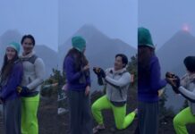 ज्वालामुखी के सामने प्यार का इजहार, कपल का रोमांटिक Video हुआ वायरल Viral Proposal