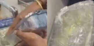 अमृत भारत रेल में यूज्ड डिस्पोजल का हो रहा था इस्तेमाल, सोशल मीडिया पर वायरल हुआ वीडियो