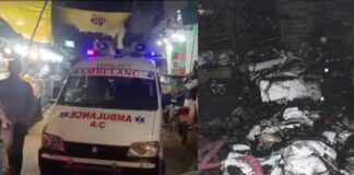 किदवई नगर में कपड़े के गोदाम से उठीं लपटें, उजड़ गया परिवार