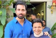 सोनू सूद से मिलने उनके वर्सोवा पहुंचे राजपाल यादव, गले मिलकर पपराजी को दिए पोज