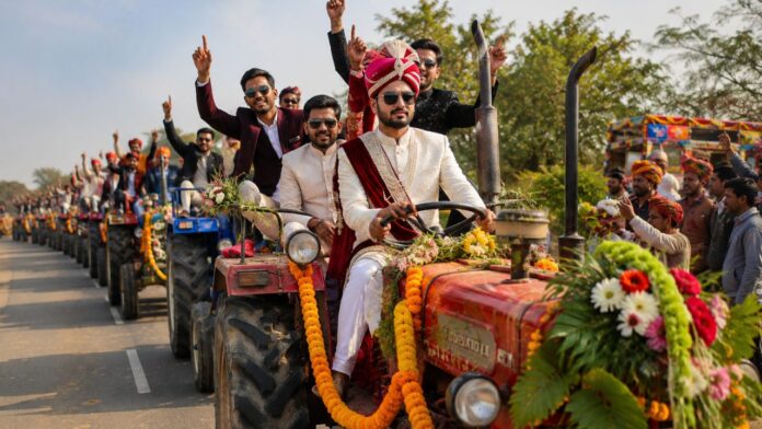 Groom Ditches Luxury Car for a Tractor Viral Video Takes the Internet by Storm Groom Ditches Luxury Car for a Tractor Viral Video Takes the Internet by Storm