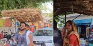 चिलचिलाती धूप में युवक का अनोखा कारनामा वायरल, ठंडक पाने का तरीका देख रह जाएंगे हैरान Troubled by the heat a young man came up with a desi jugaad Wow what an idea