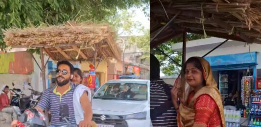 चिलचिलाती धूप में युवक का अनोखा कारनामा वायरल, ठंडक पाने का तरीका देख रह जाएंगे हैरान Troubled by the heat a young man came up with a desi jugaad Wow what an idea