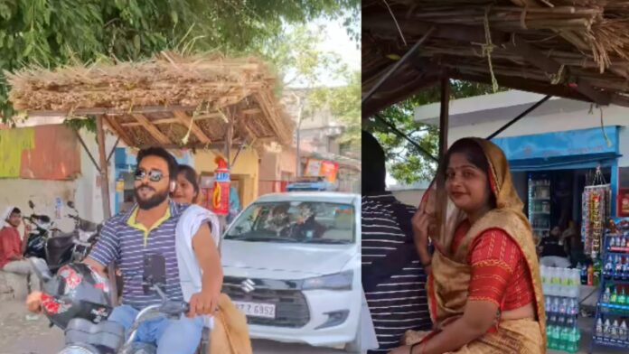 Troubled by the heat a young man came up with a desi jugaad Wow what an idea Troubled by the heat a young man came up with a desi jugaad Wow what an idea