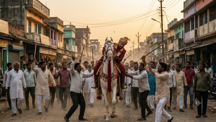 Groom riding mare sparks dispute greeted sticks batons Bhagalpur Groom riding mare sparks dispute greeted sticks batons Bhagalpur
