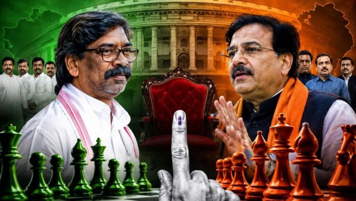 Political calculations Rajya Sabha elections Hemant hopes double bonus Nathwani relies cross voting Political calculations Rajya Sabha elections Hemant hopes double bonus Nathwani relies cross voting
