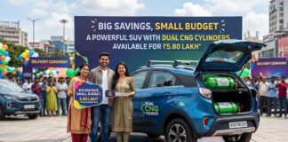 कम बजट में बड़ी बचत, 5.80 लाख रुपये में मिल रही डुअल CNG सिलेंडर वाली दमदार SUV A powerful SUV with dual CNG cylinders