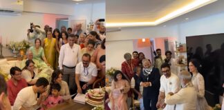 रोमांटिक अंदाज में नजर आए आमिर खान, गौरी को किया Kiss, सोशल मीडिया पर छाया वीडियो Aamir Khan showers love on Gauri kisses the new bride video goes viral