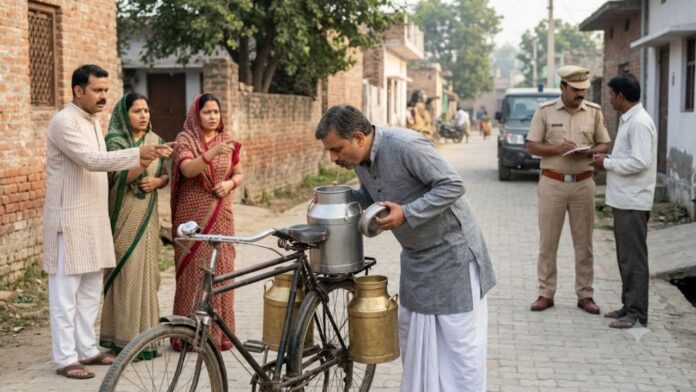 Viral Video Milkman seen spitting into the container multiple times before delivery police swung into action after the video surfaced Viral Video Milkman seen spitting into the container multiple times before delivery police swung into action after the video surfaced