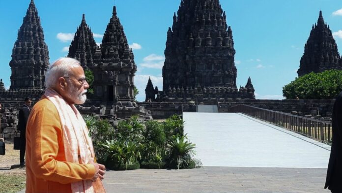 PM Modi reached Prambanan temple video surfaced amid chants of Om Namah Shivay PM Modi reached Prambanan temple video surfaced amid chants of Om Namah Shivay