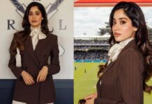 जाह्नवी कपूर का ग्लैमरस स्टेडियम लुक, सोशल मीडिया पर छाया अंदाज Janhvi Kapoor corporate-core look