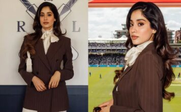 जाह्नवी कपूर का ग्लैमरस स्टेडियम लुक, सोशल मीडिया पर छाया अंदाज Janhvi Kapoor corporate-core look