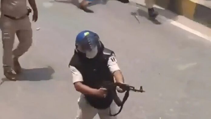 Jawan Abhishek Patel suspended for firing an AK-47 into the air in Siwan