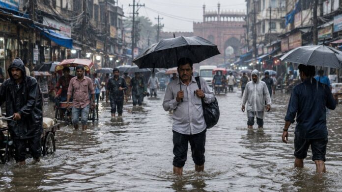 Delhi Sadar Bazar Rain