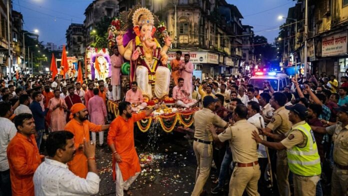Eggs thrown at Ganpati procession in Mumbai Eggs thrown at Ganpati procession in Mumbai's Mazgaon