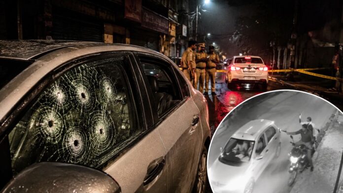 Ludhiana old rivalry youth shot five times in car CCTV footage Ludhiana old rivalry youth shot five times in car CCTV footage