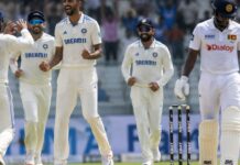 भारत-श्रीलंका दूसरे टेस्ट में टीम इंडिया का दबदबा, प्रसिद्ध कृष्णा की घातक गेंदबाजी, कामिंदु पवेलियन लौटे IND vs SL