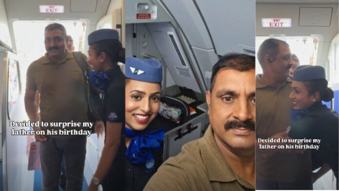 proud moment indigo flight daughter surprises father on birthday proud moment indigo flight daughter surprises father on birthday