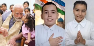 उज्बेकिस्तान में लगे भारत माता के जयकारे, बच्चों ने किया कुछ ऐसा स्वागत जिसे देखकर भावुक हुऐ PM मोदी – VIDEO Uzbekistan PM Modi shares heart touching video children welcome with Indian tricolor