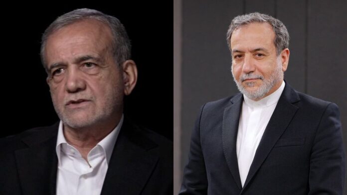 Iran leaders Masoud Pezeshkian and Abbas Araghchi Iran leaders Masoud Pezeshkian and Abbas Araghchi