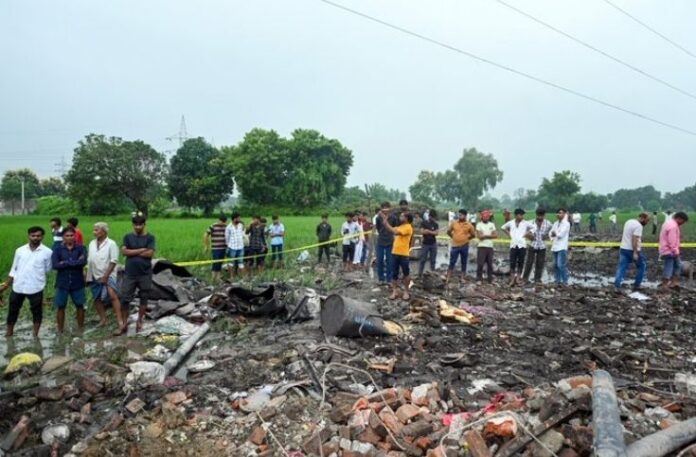 Kaushambi Firecracker Blast Kaushambi Firecracker Blast