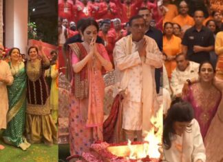 बप्पा के जश्न में डूबा अंबानी परिवार, समधी-समधन संग थिरकीं नीता अंबानी, देखें शानदार वीडियो Ambani Ganesh Chaturthi 2026
