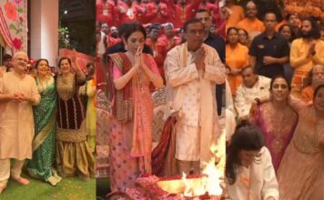 बप्पा के जश्न में डूबा अंबानी परिवार, समधी-समधन संग थिरकीं नीता अंबानी, देखें शानदार वीडियो Ambani Ganesh Chaturthi 2026