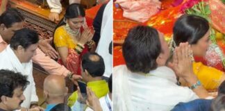 लालबाग में गोविंदा को भीड़ से बचाने के लिए कोमल रानी ने खींचा हाथ, पत्नी नहीं रूमर्ड गर्लफ्रेंड संग पहुंचे बप्पा के दरबार Govinda sunita ahuja, Govinda Komal Rani Lalbaugcha Raja