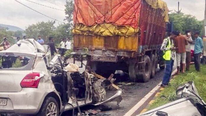 Jamshedpur Car-Truck Crash Jamshedpur Car-Truck Crash