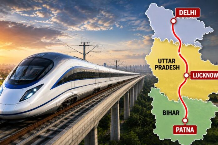 Delhi-UP-Bihar High Bullet Train Route Revealed Delhi-UP-Bihar High Bullet Train Route Revealed