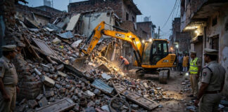 फतेहपुर में फल कारोबारी के घर हुआ सिलेंडर ब्लास्ट, दो मंजिला इमारत ढहीं, 5 की मौत