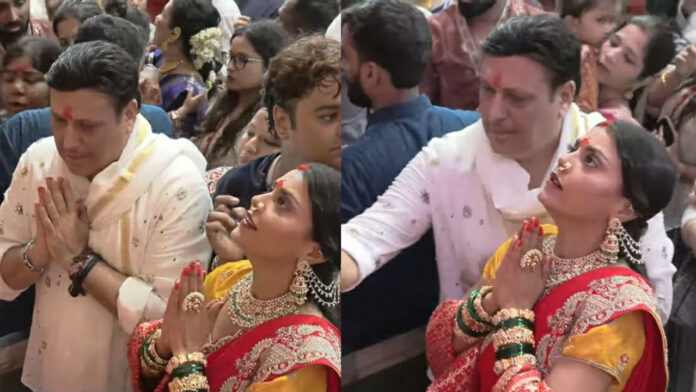 लालबाग में गोविंदा को भीड़ से बचाने के लिए कोमल रानी ने खींचा हाथ, पत्नी नहीं रूमर्ड गर्लफ्रेंड संग पहुंचे बप्पा के दरबार