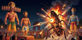 बुराई और गंदगी पर प्रहार, पीतमपुरा की रामलीला में रावण संग जलेगा 30 फीट का कॉकरोच