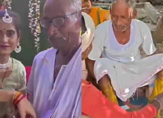 औरैया में 75 साल के दूल्हे और 30 साल की दुल्हन की शादी की चर्चा, वायरल हुआ हल्दी और सगाई का वीडियो