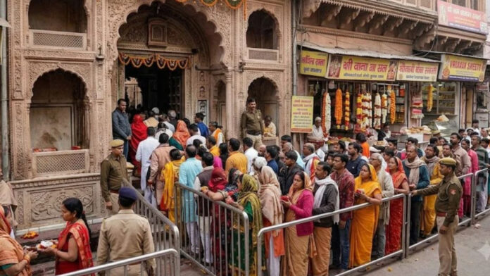 बांकेबिहारी मंदिर में VIP दर्शन की बदली व्यवस्था: गेट नंबर 4 से एंट्री और 1 से होगा निकास, नई गाइडलाइन लागू