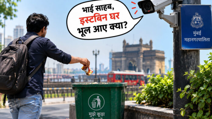 मुंबई में कूड़ा फेंकते ही खुलेगी पोल, अब कैमरा बोलेगा, 'भाई साहब, डस्टबिन घर भूल आए क्या?'
