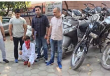 चोरों का खेल खत्म! सात चोरी के दोपहिया वाहन बरामद
