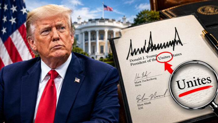 क्या अब अमेरिका बनेगा 'Unites States'? ट्रंप के साइन किए कागज में बड़ी गलती, यूजर्स ने लगाई क्लास