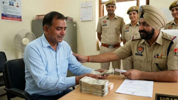 साइबर ठगी के शिकार व्यक्ति को हिसार पुलिस ने वापस दिलाए पूरे 1 लाख रुपये