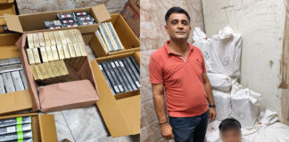 खाकी का छापा, विदेशी सिगरेट का ‘काला स्टॉक’ साफ 78,800 सिगरेट बरामद
