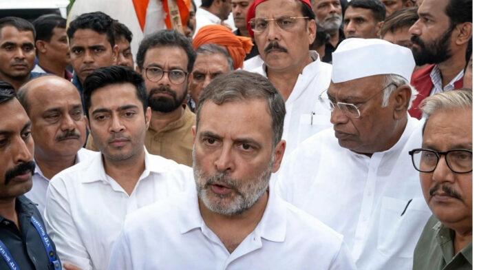 ‘300 सांसद शांतिपूर्ण विरोध करना चाहते हैं’ CEC के खिलाफ प्रदर्शन के तीसरे दिन बोले राहुल गांधी