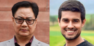 ‘पाकिस्तानी झंडे के साथ कांग्रेस का झंडा’ लंदन प्रदर्शन का वीडियो शेयर कर भड़के किरेन रिजिजू, ध्रुव राठी पर भी कसा तंज