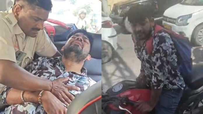 NH-24 पर अचानक लड़खड़ाकर गिरने लगा युवक, पुलिस ने दिखाई फुर्ती और निजी कार से पहुंचाया अस्पताल